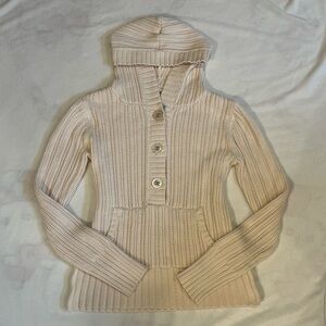 Old Navy Women's Beige Cowl Neck Sweater